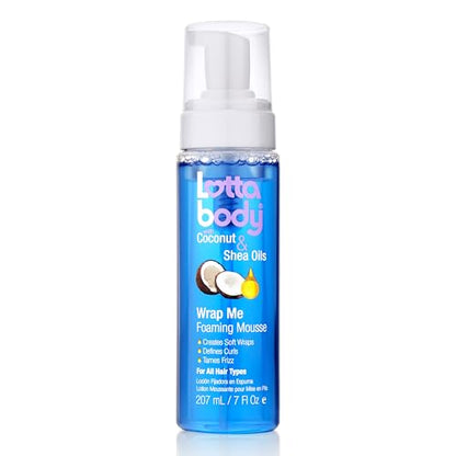 Lottabody Wrap Me Mousse Espumosa con Aceites de Coco y Karité, Hidratante y Definidora de Rizos para Cabello Rizado, 7 oz - imagen 2
