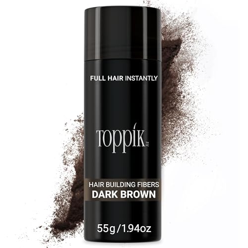 Fibra Capilar Toppik, Marrón Oscuro, 55g, Relleno para Cabello Fino o Ralo, Luciendo Más Grueso y Abundante, 9 Tonos para Hombres y Mujeres, Fórmula - imagen 2