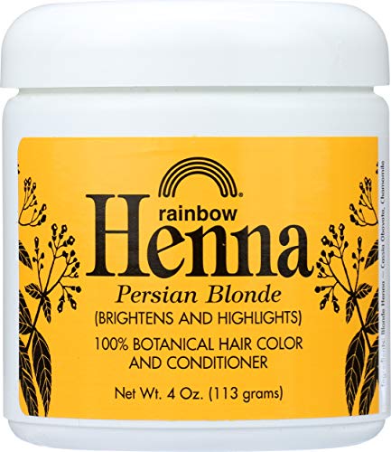 Rainbow Research Henna Colorante Botánico para Cabello y Acondicionador, Rubia, 4 Onzas - imagen 1