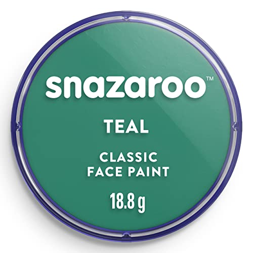 Pintura Facial y Corporal Snazaroo Clásica, 18.8g (0.66 oz) Teal - A Base de Agua, No Tóxica, Fácil Aplicación y Remoción para Niños, Adultos, - imagen 4