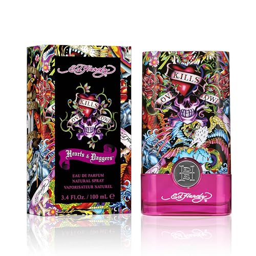 Perfume Ed Hardy Hearts & Daggers para Mujer de Christian Audigier, Eau De Parfum, 3.4 fl oz - imagen 1