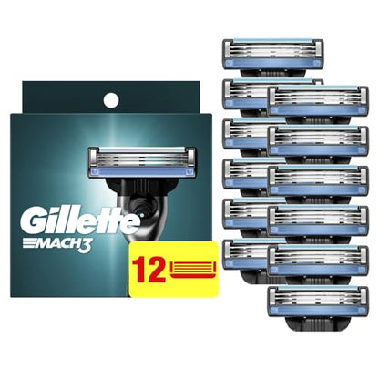 Recambios de Cuchillas Gillette Mach3 para Hombres, 12 Recambios de Cuchillas de Afeitar - imagen 3