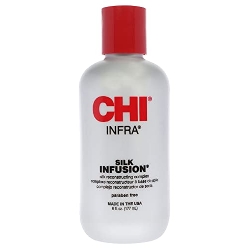 CHI Infra Silk Infusion, Tratamiento Capilar Leave-In Reconstructor de Seda para Cabello Suave, Brillante y Fuerte, 6 Oz - imagen 2