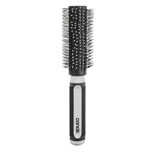 Cepillo Redondo Conair Grip & Style, Cepillo de Nylon para Estilo de Secado, Ideal para Cabello Grueso, Rizado y Ondulado, Color Puede Variar - imagen 1