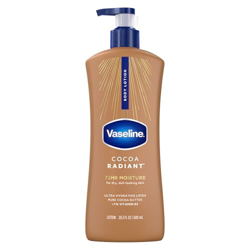 Loción Corporal Vaseline Cocoa Radiant para Piel Seca, Hidratante con Manteca de Cacao Pura, 20.3 Fl oz - imagen 1