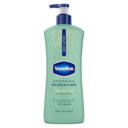 Loción Corporal Vaseline Hidratación Suave para Piel Seca con Lípidos Ultra Hidratantes + 1% Extracto de Aloe Vera, 20.3 Fl oz - imagen 2