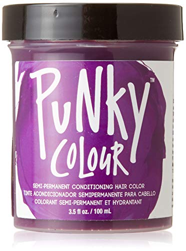 Color de Cabello Semipermanente Punky Purple - Tinte Vegano y Libre de Crueldad, Dura Hasta 35 Lavados, 3.5 fl oz - imagen 1