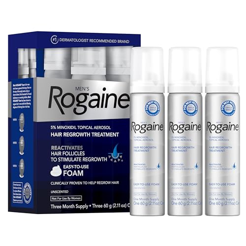 Rogaine para hombres 5% Minoxidil Espuma, Tratamiento Tópico para la Pérdida de Cabello, Sin Fragancia, Resultados en 8–16 Semanas, Suministro de 3 - imagen 2