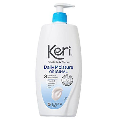 Keri Whole Body Therapy Original, Hidratación Continua, 3 Hidratantes Esenciales (Vitamina E, Aloe y Aceite de Semilla de Girasol), 20 Oz - imagen 3
