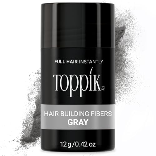 Fibra Capilar Toppik para Rellenar Cabello Fino o Ralo, Gris, 12g, Aspecto Instantáneamente Más Grueso y Abundante, 9 Tonos para Hombres y Mujeres, - imagen 1