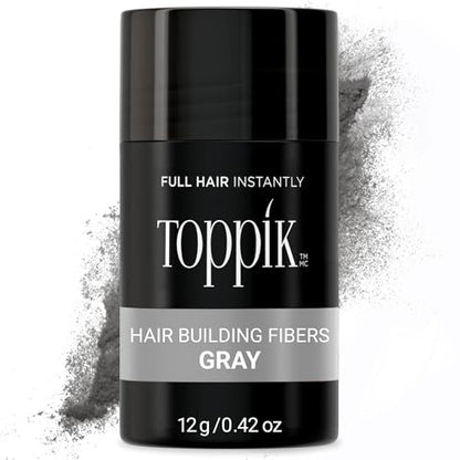 Fibra Capilar Toppik para Rellenar Cabello Fino o Ralo, Gris, 12g, Aspecto Instantáneamente Más Grueso y Abundante, 9 Tonos para Hombres y Mujeres, - imagen 2