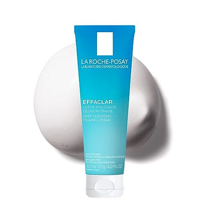La Roche-Posay Effaclar Limpiador Facial Espumoso Profundo, Gel Limpiador Diario para Piel Grasa y Propensa al Acné, Minimiza la Apariencia de Poros - imagen 2