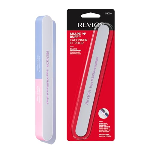 Bloque de Lima Revlon Shape 'N' Buff, Herramienta Manicura Todo en Uno para Dar Forma y Brillo a Uñas Naturales, 1 Unidad - imagen 1