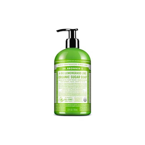 Jabón Líquido Orgánico de Azúcar Dr. Bronner's (Limón, 12 Onzas) - Hecho con Aceites Orgánicos Certificados Regenerativos, Azúcar y Polvo de - imagen 3