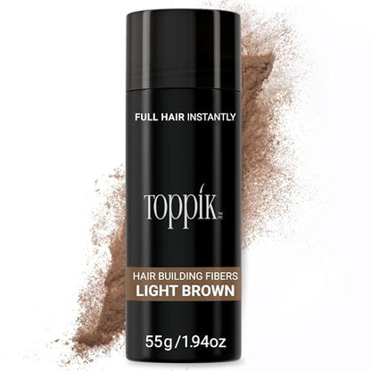 Fibra Capilar Toppik, Marrón Claro, 55g, Para Cabello Fino o Ralo, Aspecto Más Grueso y Abundante, 9 Tonos para Hombres y Mujeres, Fórmula de - imagen 3