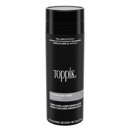 Fibra Capilar Toppik para Rellenar Cabello Fino o Ralo, Gris, 55g, Aspecto Instantáneamente Más Denso y Abundante, 9 Tonos para Hombres y Mujeres, - imagen 2