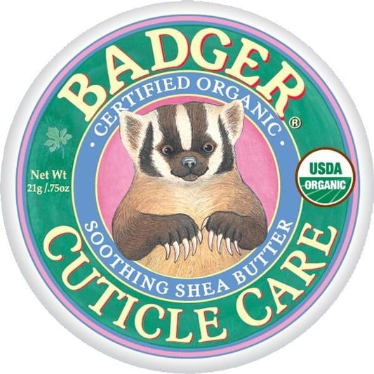 Crema para Cutículas Badger, Hidratación Profunda para Cutículas Secas y Agrietadas, Bálsamo Orgánico con Manteca de Karité, 21g - imagen 1