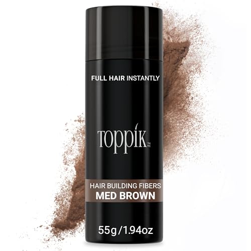 Fibra Capilar Toppik para Cabello, Marrón Medio, 55g, Para Cabello Fino o Ralo, Lucir Más Grueso y Abundante, 9 Tonos para Hombres y Mujeres, Fórmula - imagen 2