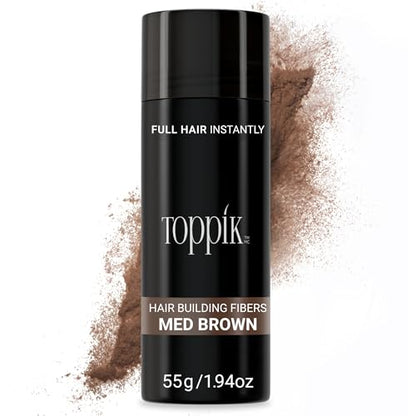 Fibra Capilar Toppik para Cabello, Marrón Medio, 55g, Para Cabello Fino o Ralo, Lucir Más Grueso y Abundante, 9 Tonos para Hombres y Mujeres, Fórmula - imagen 4