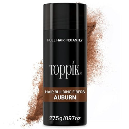 Fibra Capilar Toppik para Rellenar Cabello Fino o Ralo, Castaño, 27.5g, Aspecto Más Grueso y Abundante, 9 Tonos para Hombres y Mujeres, Fórmula de - imagen 1
