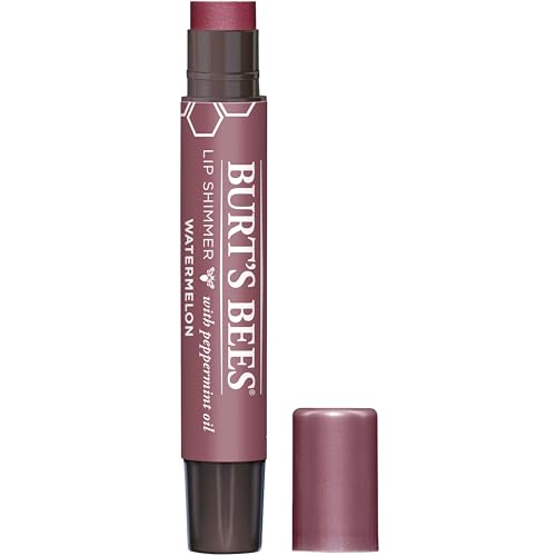 Burt's Bees Lip Shimmer Watermelon, Brillo Labial con Cera de Abeja de Origen Responsable, Cuidado Labial Natural, 1 Tubo, 0.09 oz. - imagen 1