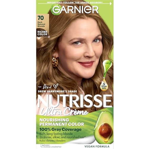 Garnier Nutrisse Ultra Crème Coloración Capilar Permanente, Tinte para Cabello 100% Cubriente de Canas, Vegano y Libre de Crueldad, 70 Rubio Natural - imagen 1
