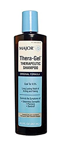 Champú Terapéutico Major Thera-Gel - Fuerza Original - Carbón Vegetal 0.50% - Controla Síntomas de Dermatitis Seborreica, Psoriasis y Caspa - 8.5 Fl - imagen 1