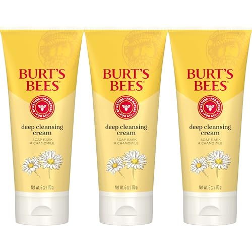 Limpiador Facial Burt's Bees, Crema Limpiadora Profunda, Esenciales para Regreso a Clases, Limpiador Natural con Manzanilla, 6 Onzas (Paquete de 3) - imagen 1