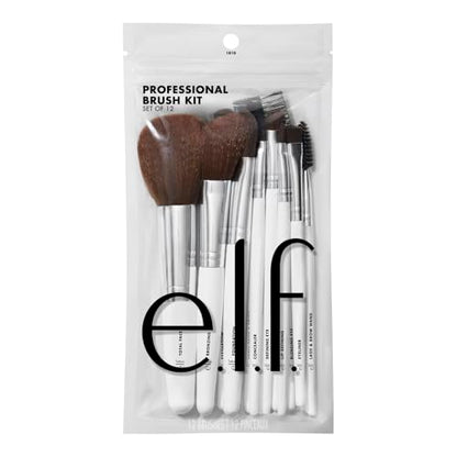 e.l.f. Juego Profesional de 12 Brochas de Maquillaje, Brochas Veganas y Cruelty-Free para una Aplicación Perfecta del Maquillaje - imagen 4