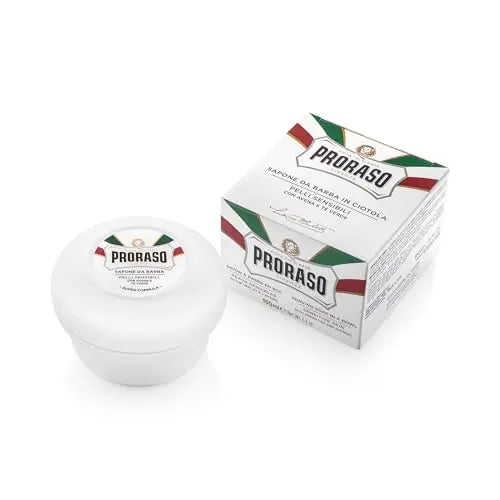 Jabón de Afeitar Proraso - Avena y Té Verde - Fórmula Suave y Nutritiva en Tazón para Piel Sensible - Afeitado Italiano para Hombres - 5.2oz - imagen 2
