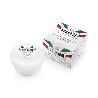 Jabón de Afeitar Proraso - Avena y Té Verde - Fórmula Suave y Nutritiva en Tazón para Piel Sensible - Afeitado Italiano para Hombres - 5.2oz - imagen 4