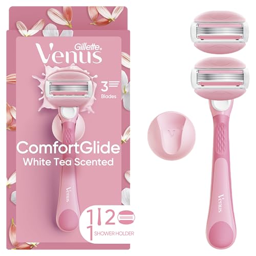 Rasuradora Gillette Venus ComfortGlide para Mujeres, con Barras de Gel Aromatizadas a Té Blanco, Incluye 1 Mango Reutilizable + 2 Recambios de 3 - imagen 3