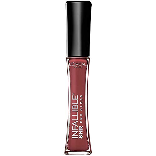 Brillo Labial Hidratante L’Oreal Paris Makeup Infallible de 8 Horas, Sangría, 0.21 Fl Oz - imagen 1