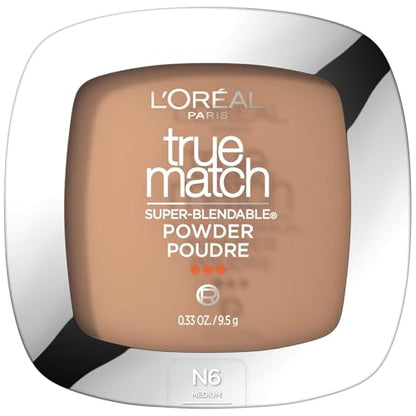 Base en polvo L'Oreal Paris True Match Super Blendable sin aceite, N6 Medio, 0.33 oz, el empaque puede variar - imagen 3