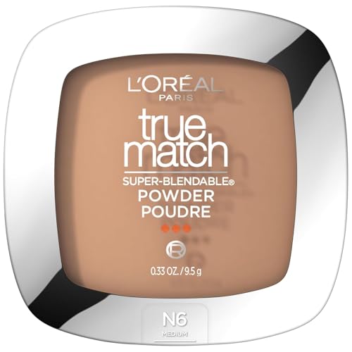 Base en polvo L'Oreal Paris True Match Super Blendable sin aceite, N6 Medio, 0.33 oz, el empaque puede variar - imagen 4