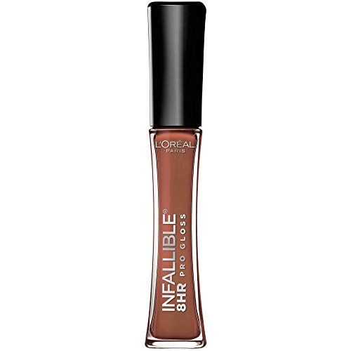 Brillo Labial Hidratante L’Oreal Paris Makeup Infallible 8 Horas, Barely Nude, 0.21 Fl Oz - imagen 1