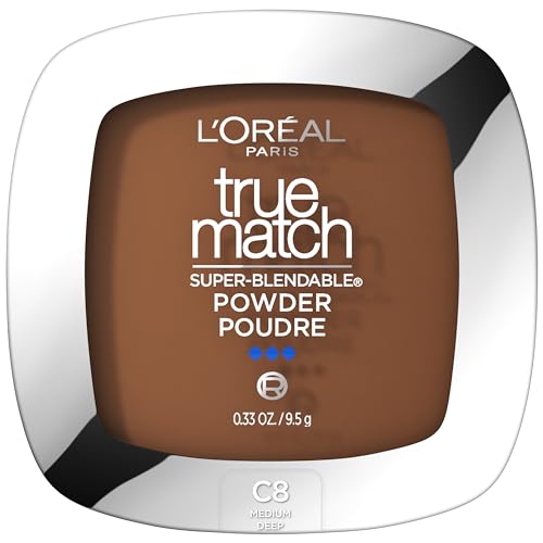 L'Oreal Paris True Match Polvo de Base Oil Free Super Mezclable, C8 Medio Profundo, 0.33 oz, Empaque Puede Variar - imagen 1