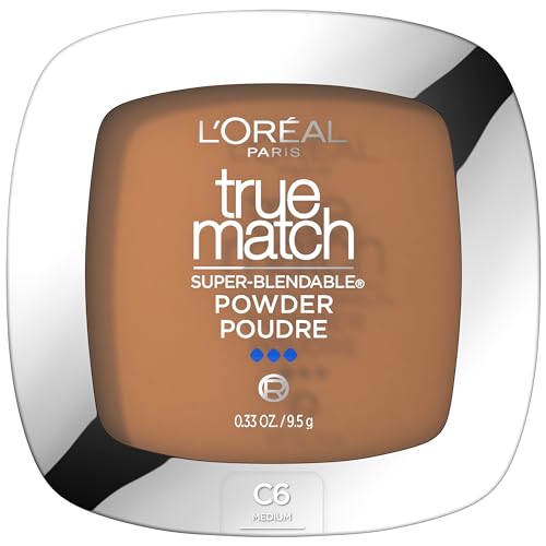 L'Oreal Paris True Match Base en Polvo Libre de Aceite Super Mezclable, C6 Medio, 0.33 oz, El Empaque Puede Variar - imagen 3