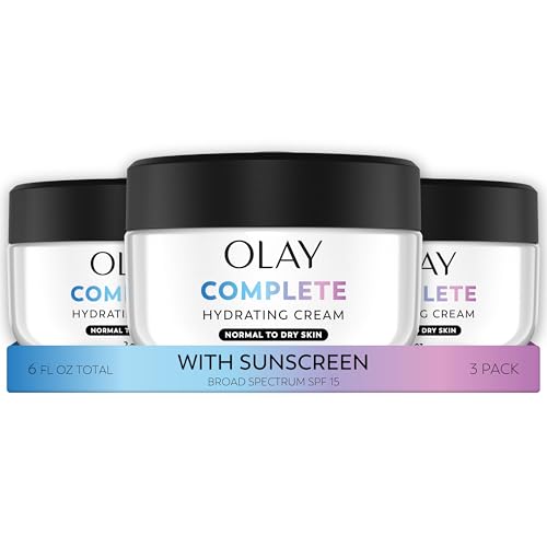 Olay Face Moisturizer Complete All Day UV Moisture Cream with Sunscreen SPF 15, Normal Skin, 2 Fl Oz (Pack of 3) - imagen 1