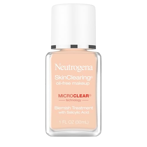 Base líquida para piel con acné Neutrogena SkinClearing Oil-Free con ácido salicílico, control de brillo, tono 80 Beige Medio, 1 fl oz - imagen 3
