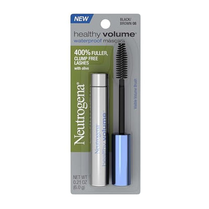 Máscara Neutrogena Healthy Volume Lash-Plumping Waterproof, Voluminizadora y Acondicionadora con Aceite de Oliva, Sin Grumos, Manchas ni Copos, - imagen 2