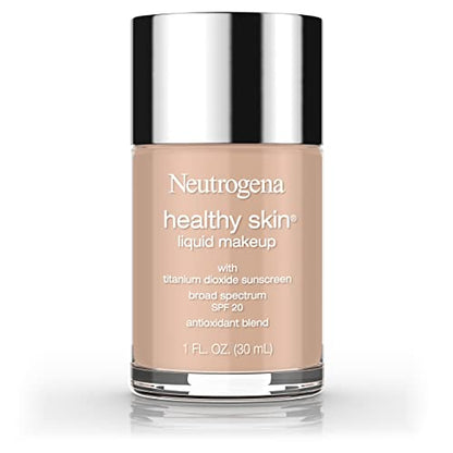 Base líquida Neutrogena Healthy Skin con protector solar SPF 20, cobertura media, Pro-Vitamina B5, Beige Cálido 90, 1 fl. oz - imagen 1