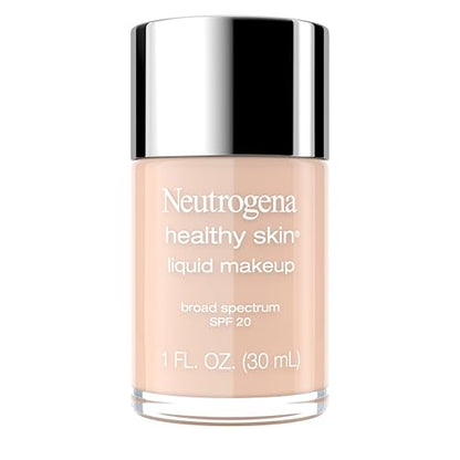 Base líquida Neutrogena Healthy Skin con protector solar SPF 20, cobertura ligera y perfecta con vitamina E y feversweet, tono bronceado natural, 1 - imagen 2
