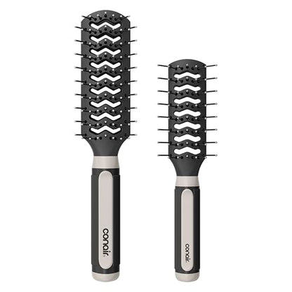 Set de Cepillos para el Cabello Conair Grip & Lift Vent, Tamaño Completo y Tamaño Mediano, Cepillos de Nylon para Estilo Blowout, Paquete de Valor, - imagen 2