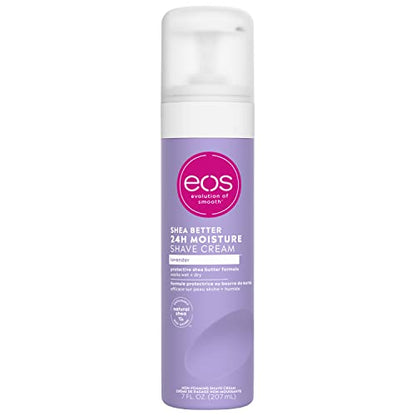 Crema de Afeitar eos Shea Better - Lavanda, Crema de Afeitar para Mujeres, Cuidado de la Piel, Hidratación de 24 Horas, 7 fl oz - imagen 1
