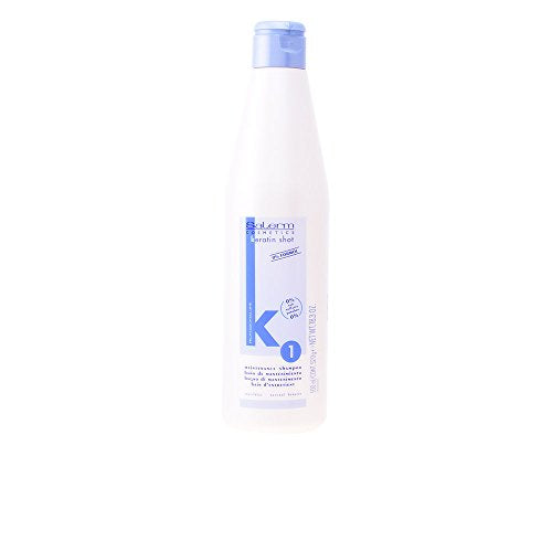SALERM - Keratin Shot - Champú sin sulfatos - 500 ml - Preparación y mantenimiento para tratamiento de alisado con keratina - Cabello suave y - imagen 1