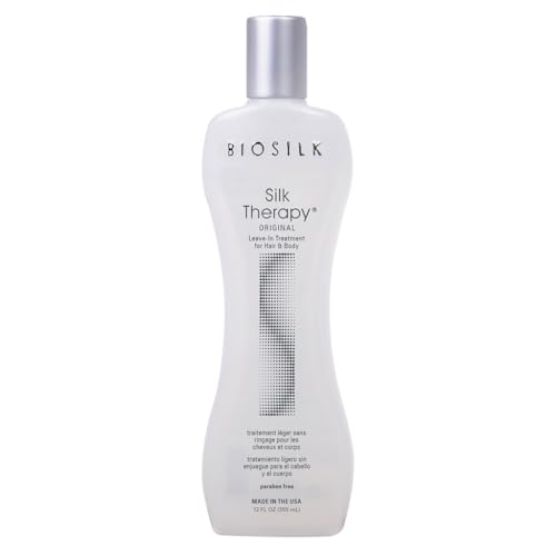 BioSilk Silk Therapy Original, Tratamiento Capilar Leave-In Reconstrucción, Aporta Brillo, Suaviza y Previene Puntas Abiertas, Sin Sulfatos, 12 Oz - imagen 1