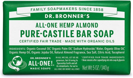 Jabón en Barra Dr. Bronner's Pure-Castile Magic - Hecho con Aceites Orgánicos Certificados - Para Cara, Cuerpo y Cabello - Limpieza Suave - Jabón - imagen 1