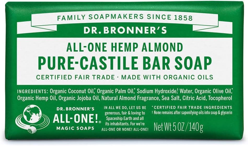 Jabón en Barra Dr. Bronner's Pure-Castile Magic - Hecho con Aceites Orgánicos Certificados - Para Cara, Cuerpo y Cabello - Limpieza Suave - Jabón - imagen 2