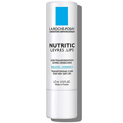 Bálsamo Labial La Roche-Posay Nutritic para Labios Muy Secos, Alivia y Repara Labios Agrietados con Manteca de Karité y Ceramidas, 0.15 Fl Oz - imagen 3